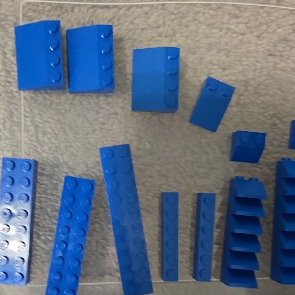LEGO Bundle of Blue and Orange Building Blocks Set with Container